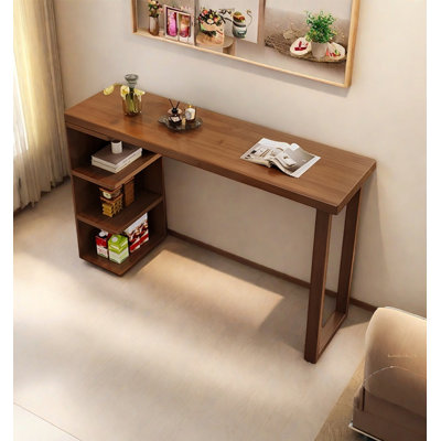 Table de salle à manger moderne en pin minimaliste avec compartiment de rangement
