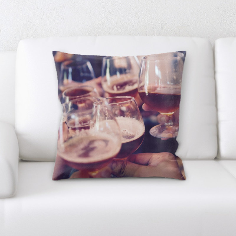 Coussin décoratif à verres