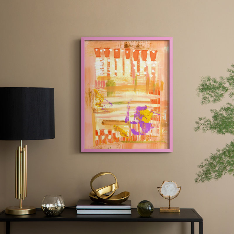 «Live In The Sunshine I», reproduction encadrée - bois massif, H 30 po x l 24 po, Rose