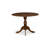 5 Piece Dinette Set for 4 Includes a Round Dining Table with Dropleaf and 4 Light Tan Linen Fabric Parson Dining Room Chairs, Natural Walnut-1003566-1033826-1003560