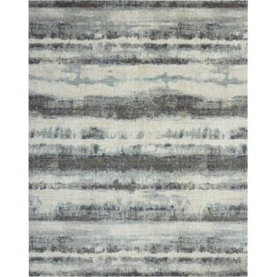 Tapis d'intérieur / extérieur abstrait beige / gris