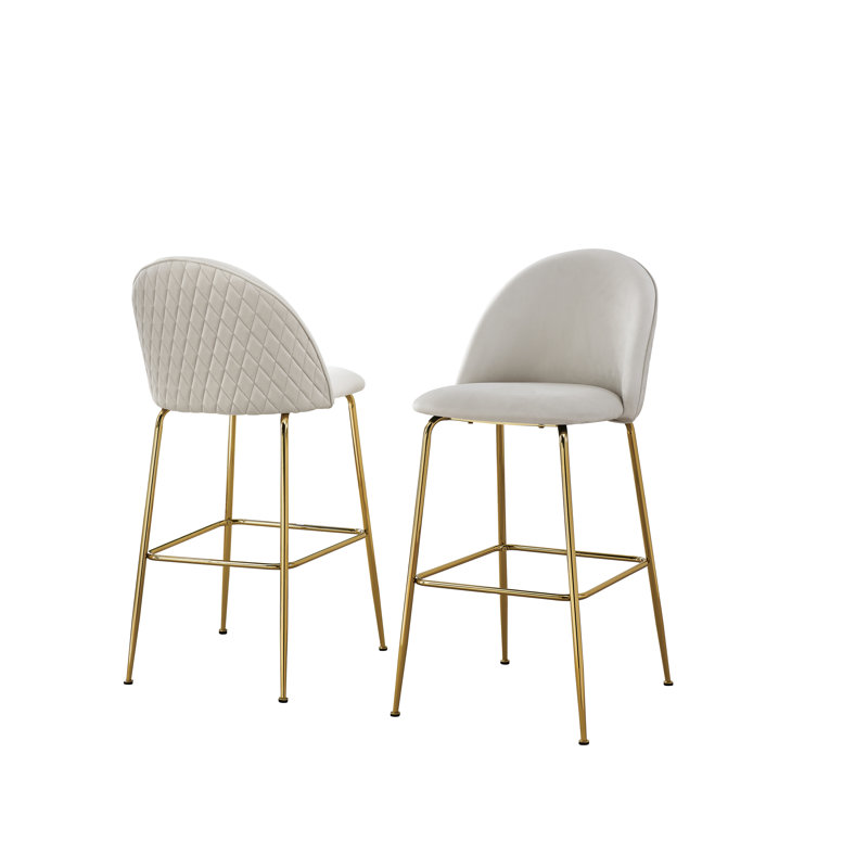 Tabouret de bar Yufei 29, Crème
