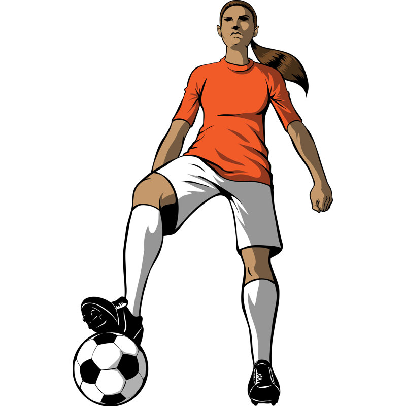 Adhésif décoratif Winn Soccer Girl, H 72 po x l 46 po