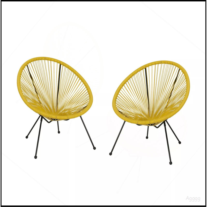 Chaise Anson (ensemble de 2) - Jaune