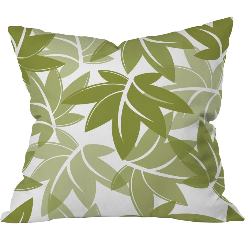 Coussin en polyester Leaves, 20 po x 20 po
