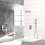 Système de douche nickel brossé à double tête - Fixation murale carrée de 10 pouces, - Équilibrée, pluie et douchette-121690625