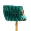 Heidel Swivel Upholstered Velvet Adjustable Height Bar Stool with Iron Frame-421260032