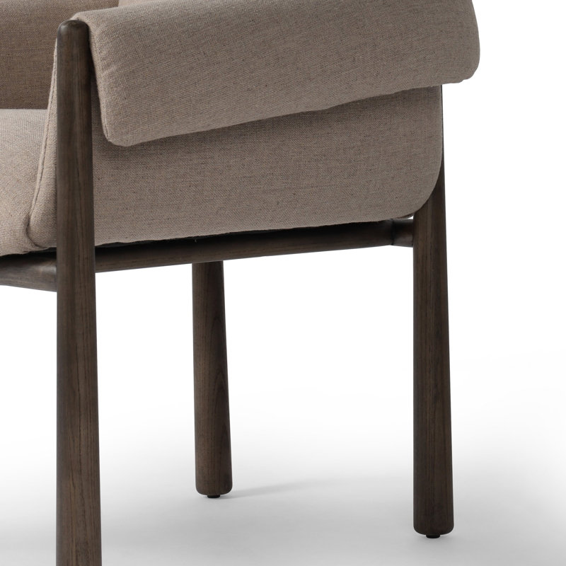 Olia Polyester Blend Upholstered Back Armchair Dining Chair