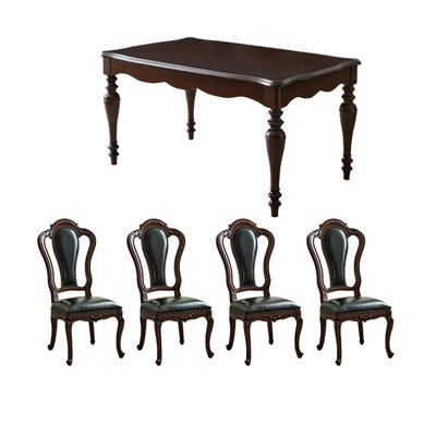 Ensemble de table en bois massif élégant et durable