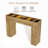 41.3'' Farmhouse Console Table, Rectangular Entryway Table with Double Base, Light Brown