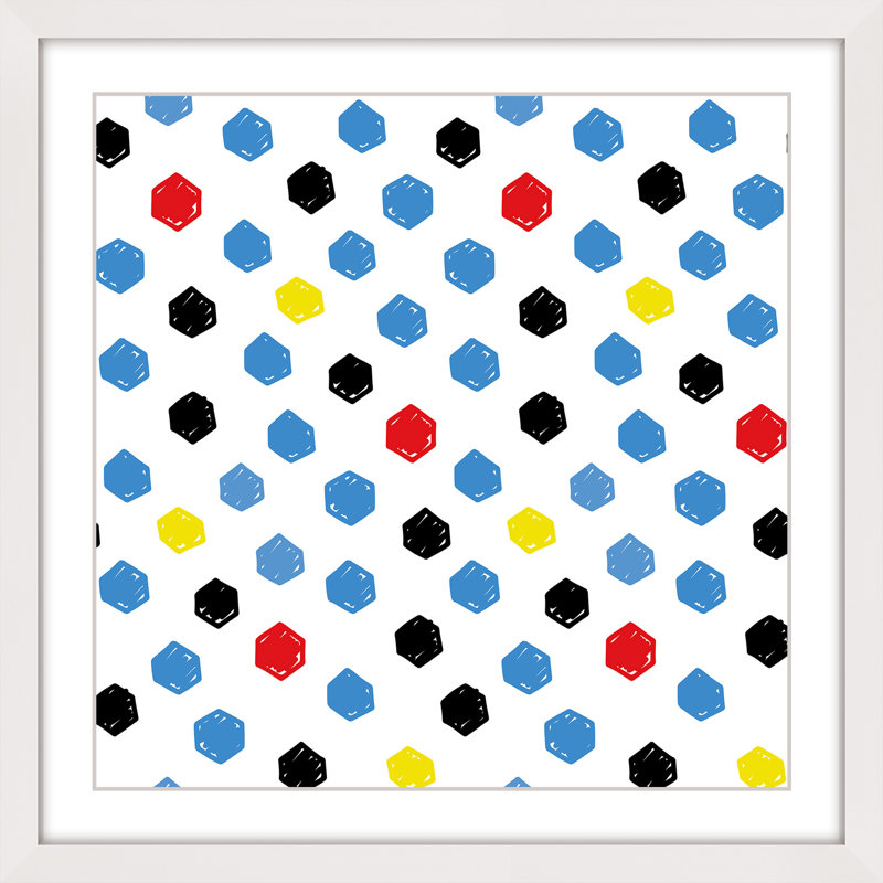 " Brush Dots " by Marmont Hill, 18" H x 18" W x 1.5" D, Black