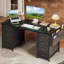 Home Office Desk With 8 Spacious Fabric Drawers, Modern Writing Desk With Sturdy Design, Corner Desk With Reversible Structure-1773046574-1773046575