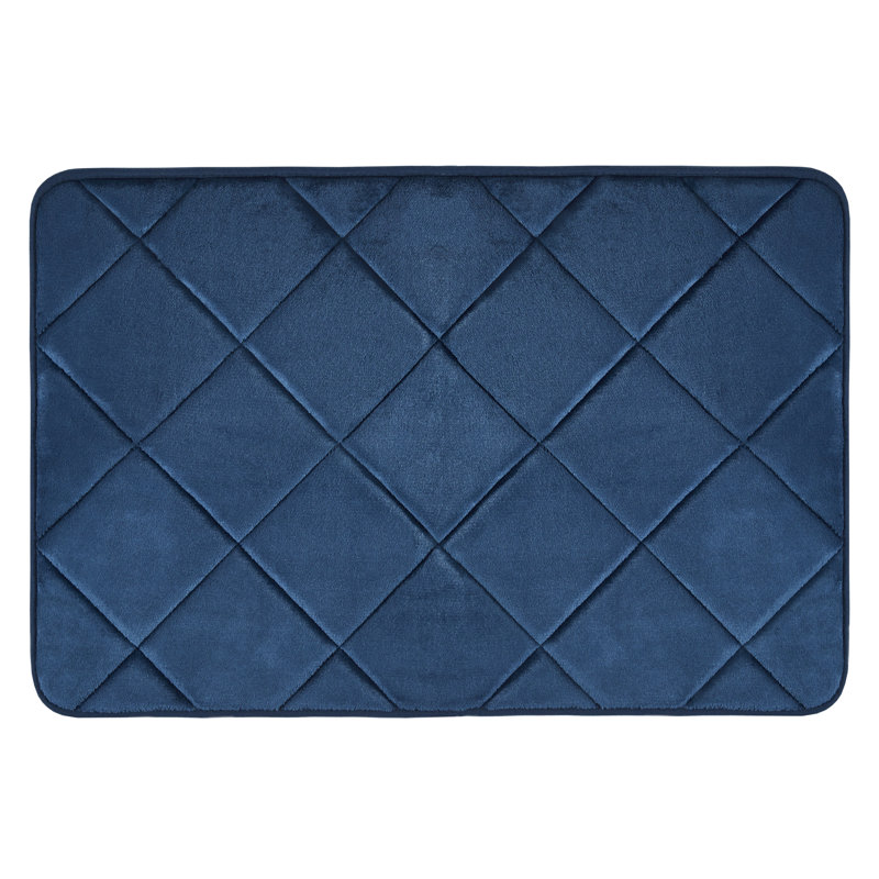 Haruhi Non-Slip Bath Mat, 22" W x 42" L, Blue