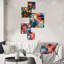 Tseng - ensemble d'art mural floral de 5