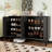 Versatile Home Storage Cabinet with Stylish Fluted Doors and Adjustable Shelves-943894759