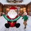 Décoration de Noël gonflable père Noël 5,8 pi avec bannière lumineuse