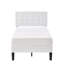 Ensemble de base de lit tapissier simple de 2 pièces avec tête de lit réglable Scarpaci, support de lattes en bois, aucun sommier requis, sans bruit-92191456