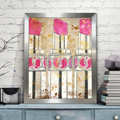 Reproduction d'art graphique encadrée «Kiss and Makquillage»