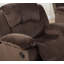 Fauteuil inclinable contemporain en suède rembourré avec mécanisme en métal
