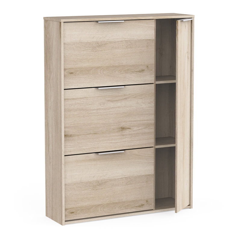 12 Pair Shoe Storage Cabinet, Kronberg Oak