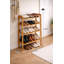 Bibliothèque étagère en bois massif à 4 niveaux H 47,25 po x l 23,5 po Harlem, étagère à chaussures, tablettes de rangement