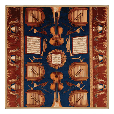 Machine Washable French Brown Area Rug