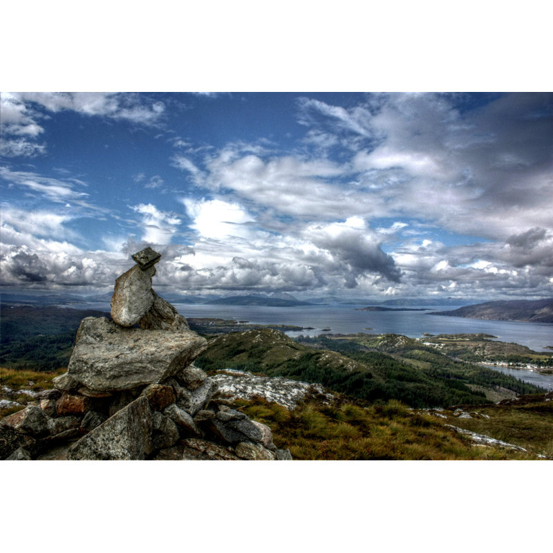 Stones On Hill In Scotland by Edelstoff - Wrapped Canvas Print, 81cm H x 122cm W x 3.8cm D