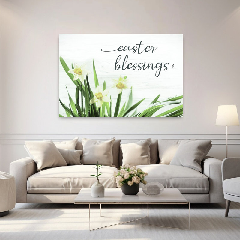 Fleurs de printemps jonquille de Pâques, H 40 po x l 60 po