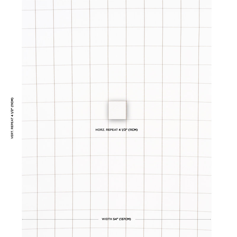 Schumacher x Veere Grenney Woodman Check Fabric, Berber Brown