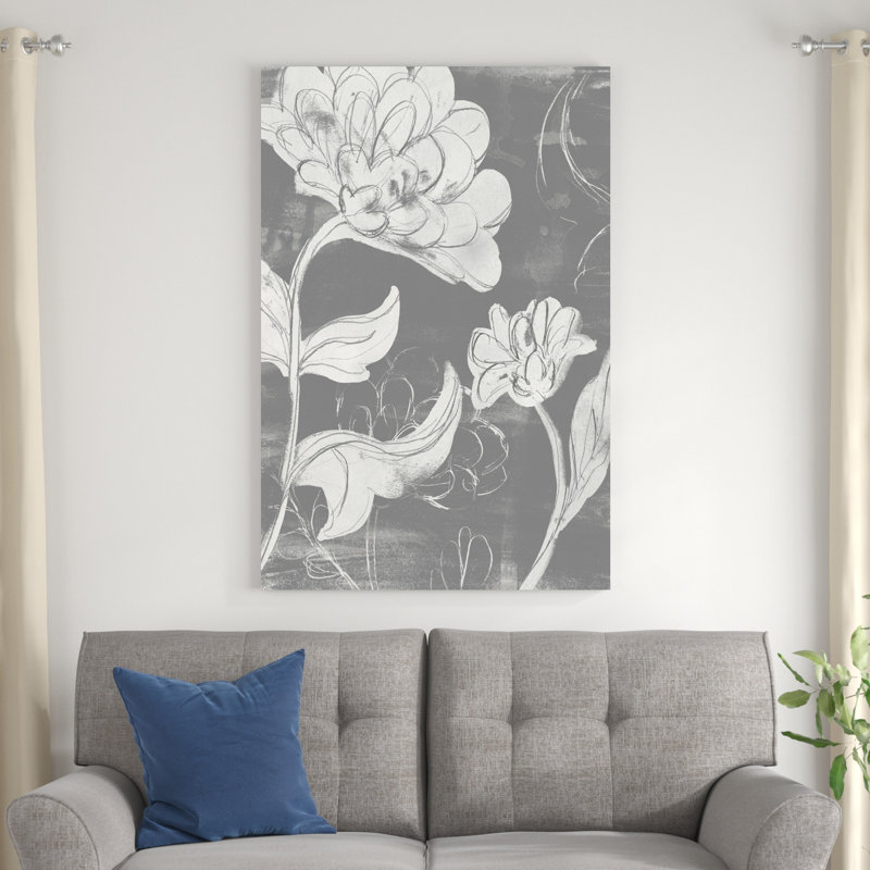 Jardin en niveaux de gris I, H 48 po x l 32 po
