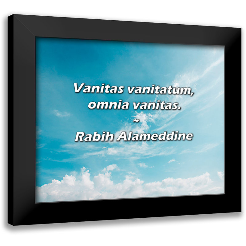 Rabih Alameddine Citation: Vanitas vanitatum, omnie vanitas.