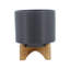 Support pour jardinière W, gris mat-1168475905-1168475904