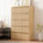 Modern 5-Drawer Vertical Storage Dresser with Textured Drawers and Compact Narrow Fit-746161391