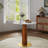 Modern Round Dining Table, Sintered Stone Table With Wooden Leg & Base, 2 - Person Kitchen Table(Only The Negotiation Table)-620494469