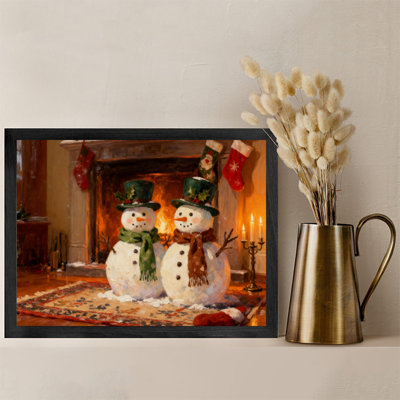 Black Framed Vintage Wishing you a Merry Christmas and a Happy New Year. Happy 2033, everyone! Wall Art Retro Style Framed Prints