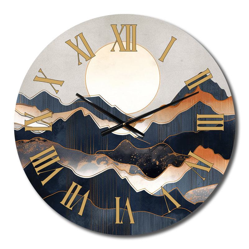 Horloge murale en métal, Médium, Horizons audacieux II