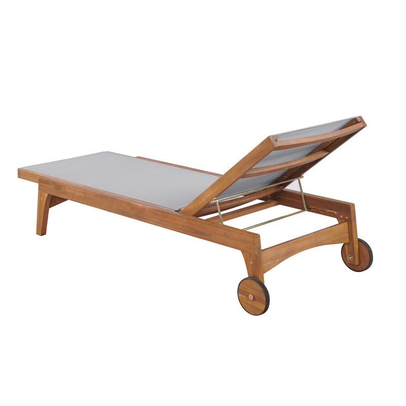 OUTDOOR CHAISE LOUNGE, Gray/Natural