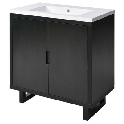 30 Inch Bathroom Vanity Set With Sink And Combo Cabinet, Solid Wood Frame For Durable And Stylish Storage