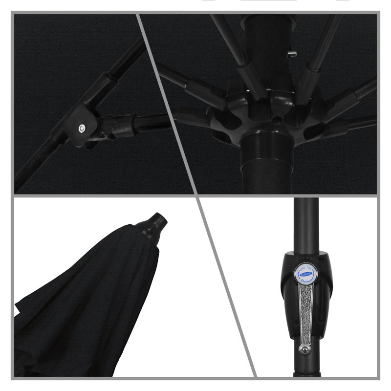 Parasol de marché 7,5 pi Simons, Noir - Pacifica