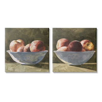 " Bowls Of Apples Wrapped Canvas " by Emma Caroline 2 - Pieces