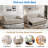 3 In 1 Convertible Sleeper Sofa Bed With Reclining Backrest, Pillows And Side Pockets-1869365435