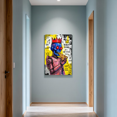 «Fashion Robot King Pizza», impression sur toile de style graffiti