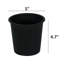 Pot de plante de chambre de bébé noir de 5 po - Pots de jardin en plastique avec drainage.-130115990