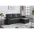 Upholstered Pull Out Sectional Sofa With Chaise-1423282251