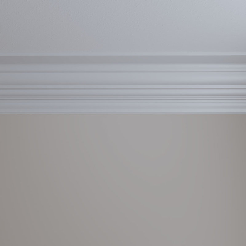 Amelia 94.5'' White Polyurethane Crown Moulding