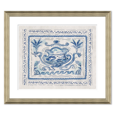 Pliny Toile Harbor Framed Graphic Art by Dana Gibson