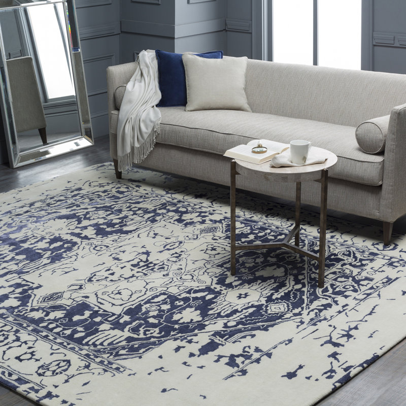 Emerfield Hand Tufted Oriental Indoor Rug, Rectangle 9' x 12'