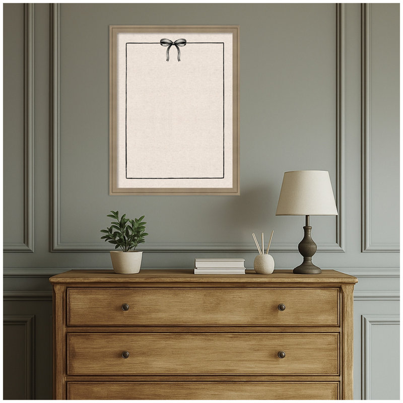 Tableau d'affichage en lin encadré en tissu, H 26 po x l 20 po x P 1,25 po, Florence brun clair