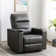 Ryun 33.1'' Wide Contemporary Breathable Leather Power Recliner with Arm Table and Cup holder
