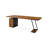 Tan Rectangular Solid Wood+Iron desks-107978738-107978740